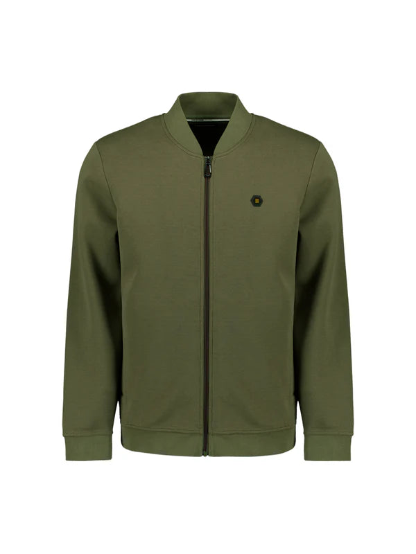 NO EXCESS FULL ZIP PIQUE KNITTED BOMBER SWEATSHIRT N1006