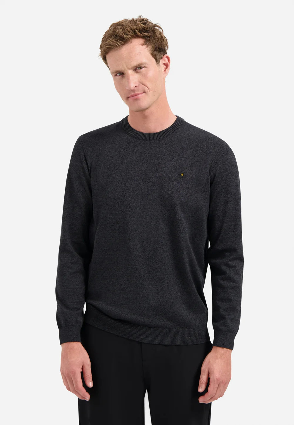NO EXCESS CREW NECK MELANGE PULLOVER N2180