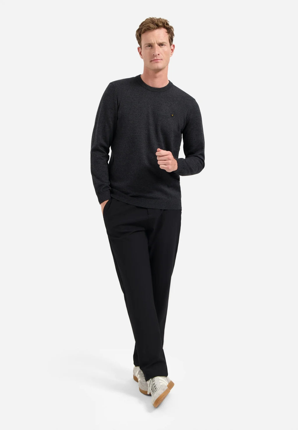 NO EXCESS CREW NECK MELANGE PULLOVER N2180