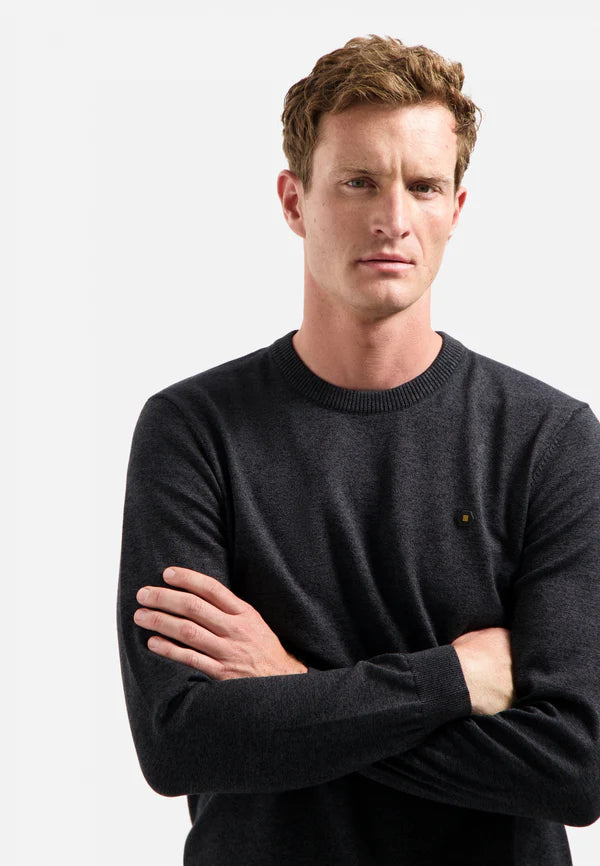 NO EXCESS CREW NECK MELANGE PULLOVER N2180