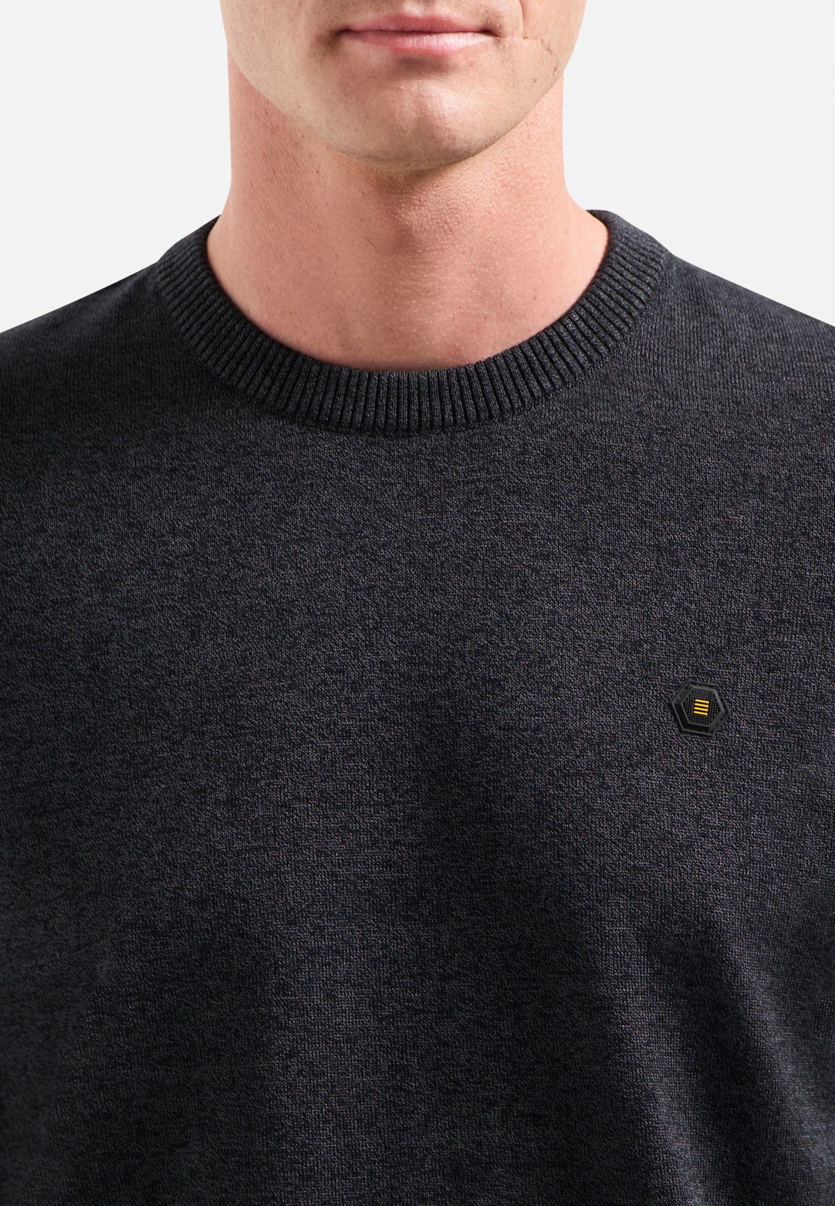 NO EXCESS CREW NECK MELANGE PULLOVER N2180