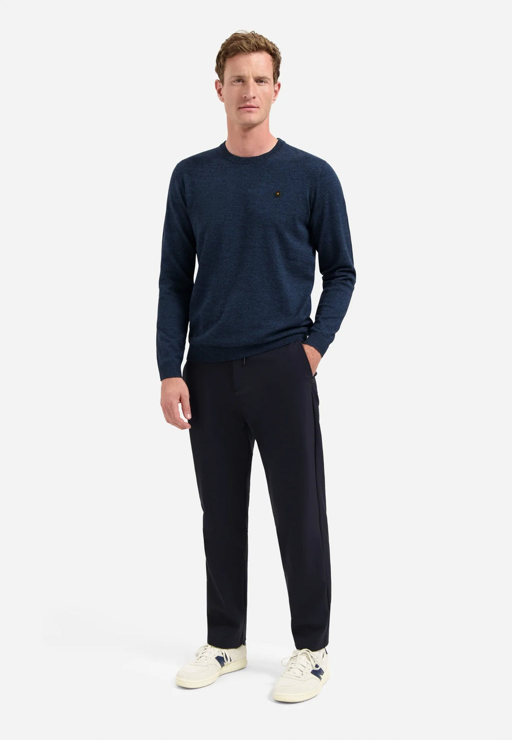 NO EXCESS CREW NECK MELANGE PULLOVER N2180