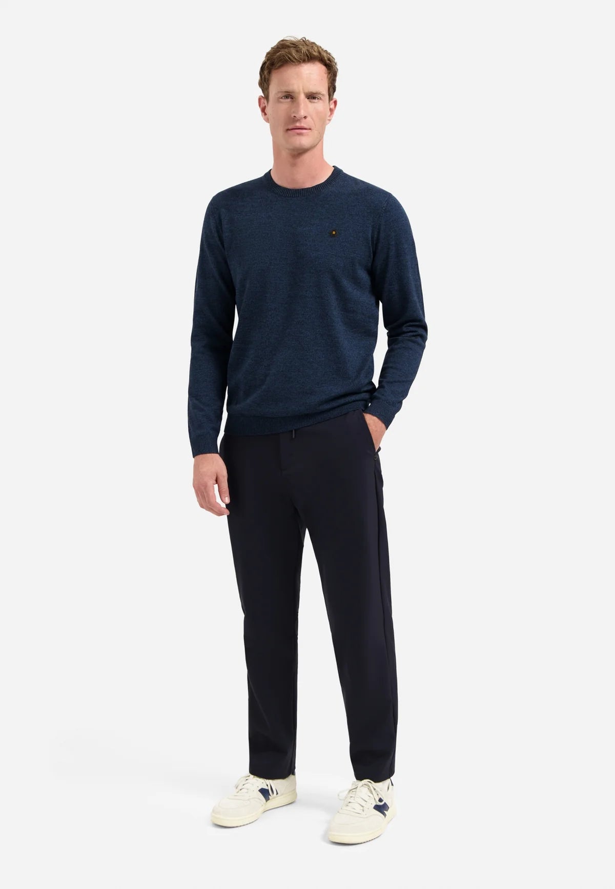 NO EXCESS CREW NECK MELANGE PULLOVER N2180