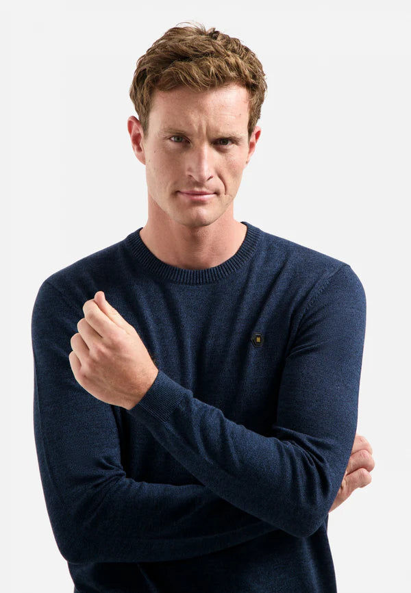 NO EXCESS CREW NECK MELANGE PULLOVER N2180