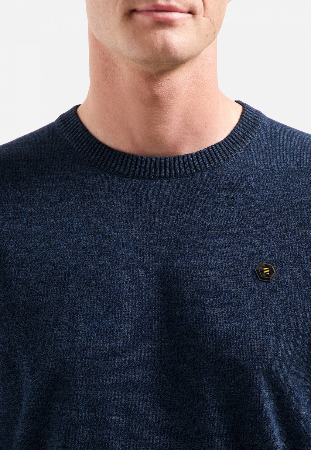 NO EXCESS CREW NECK MELANGE PULLOVER N2180