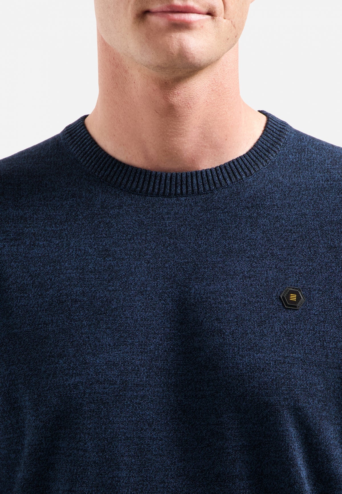 NO EXCESS CREW NECK MELANGE PULLOVER N2180