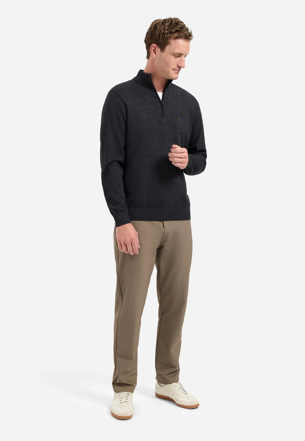 NO EXCESS HALF ZIP MELANGE PULLOVER N2185
