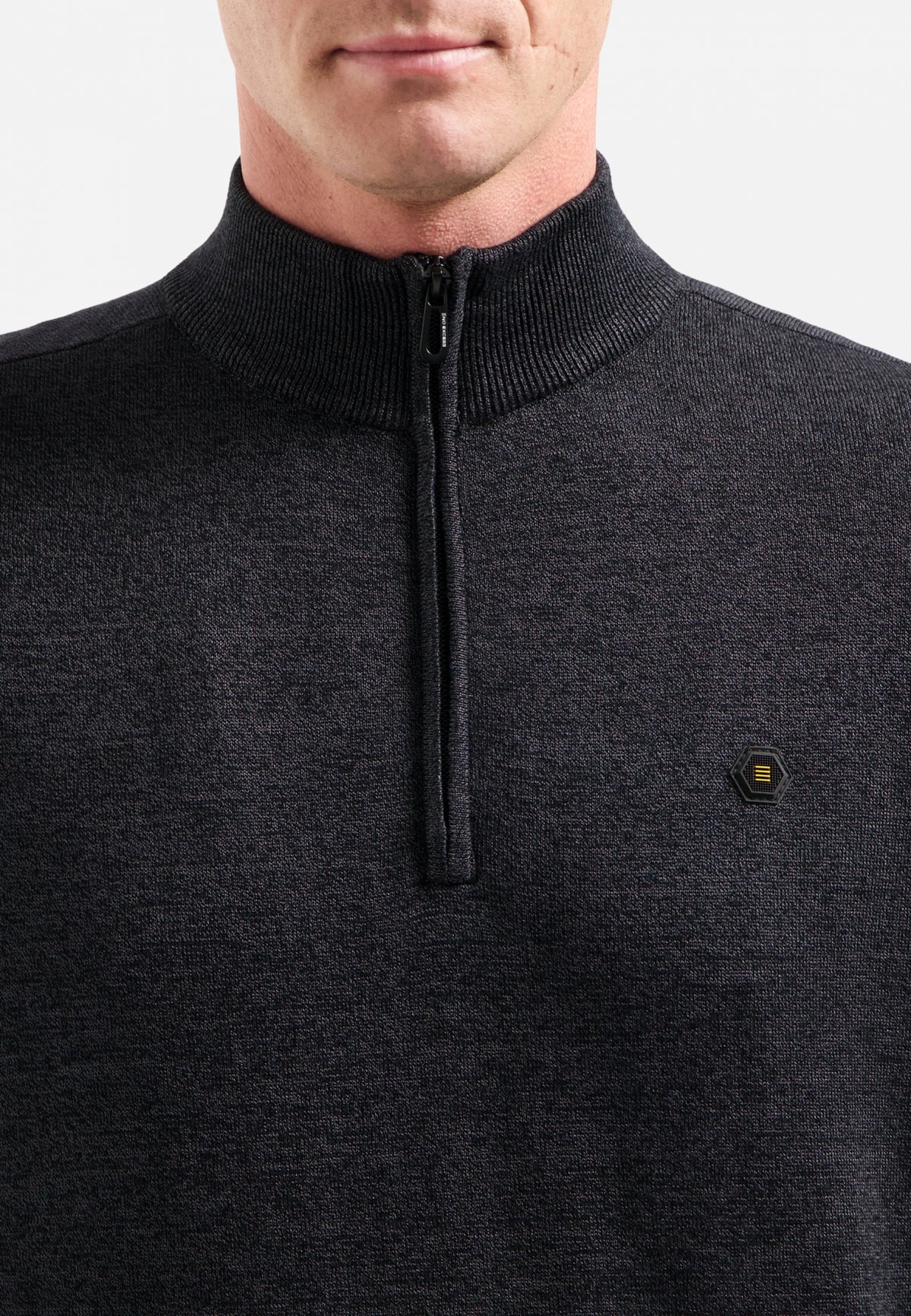 NO EXCESS HALF ZIP MELANGE PULLOVER N2185