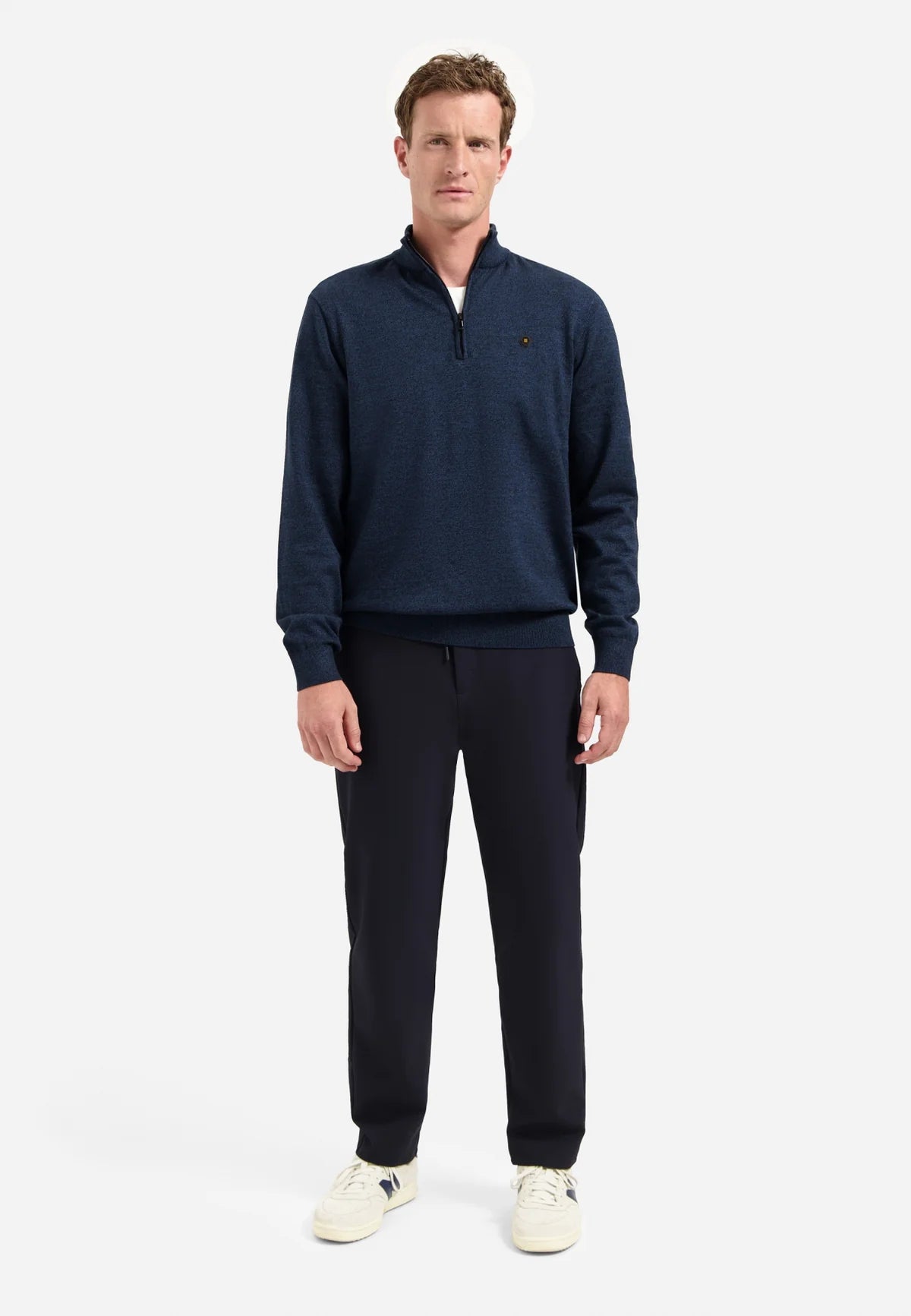NO EXCESS HALF ZIP MELANGE PULLOVER N2185