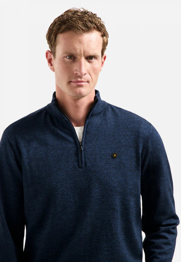 NO EXCESS HALF ZIP MELANGE PULLOVER N2185