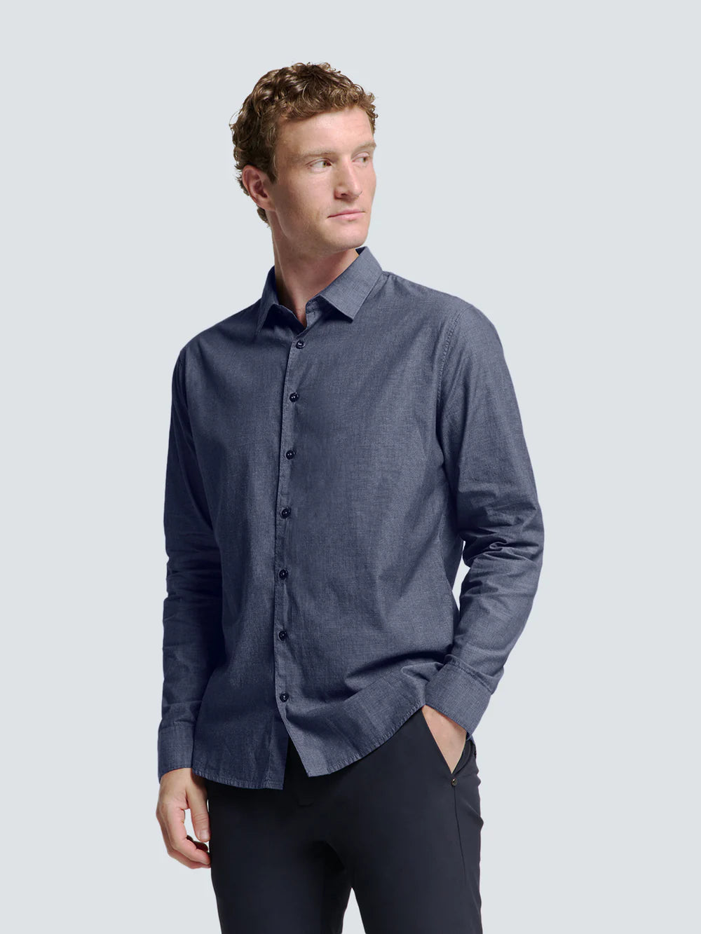 NO EXCESS FILL-A-FILL L/S STRETCH COTTON SHIRT N4330