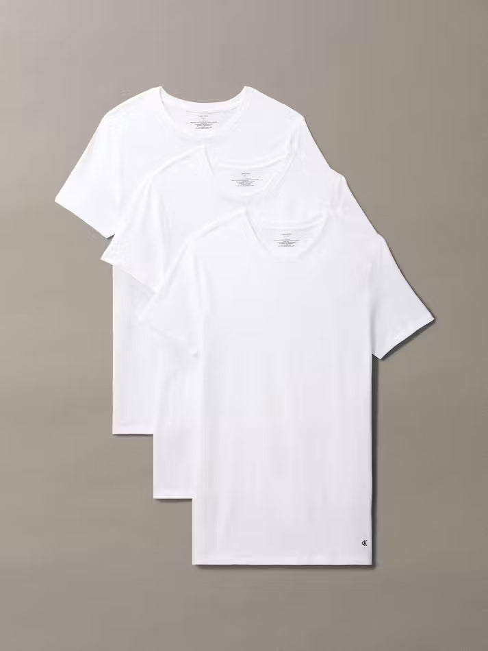 CALVIN KLEIN 100% COTTON 3PK CLASSIC S/S CREWNECKS NB4051