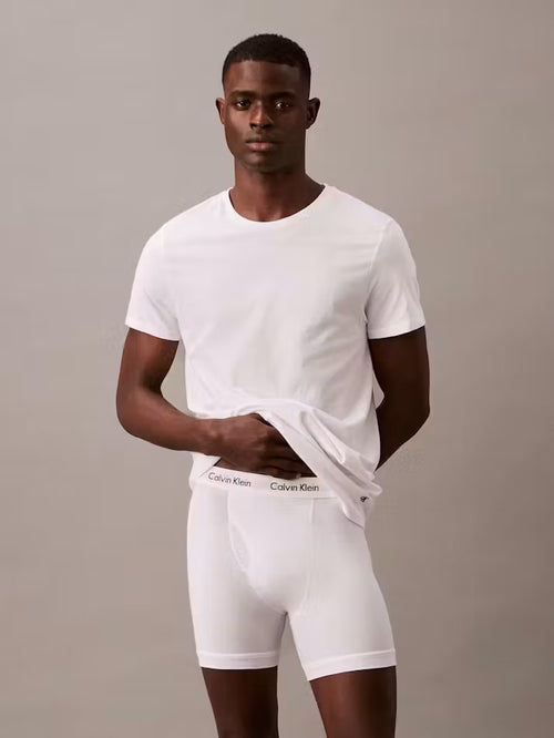 CALVIN KLEIN 100% COTTON 3PK CLASSIC S/S CREWNECKS NB4051