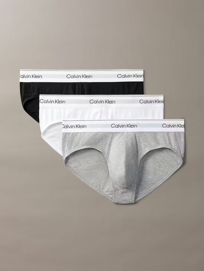 CALVIN KLEIN ICON COTTON STRETCH 3PK HIP BRIEF NB4388