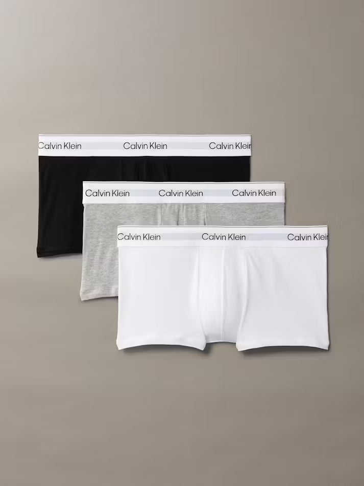 CALVIN KLEIN ICON COTTON STRETCH 3PK LOW RISE TRUNK NB4389