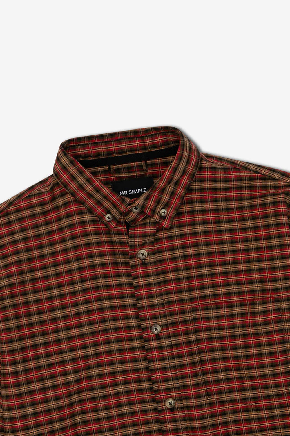 MR SIMPLE OXFORD L/S PLAID SHIRT