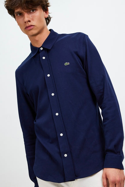 LAC PIQUE BUTTON DOWN L/S SHIRT