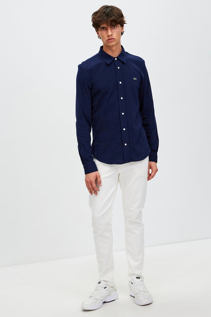 LAC PIQUE BUTTON DOWN L/S SHIRT