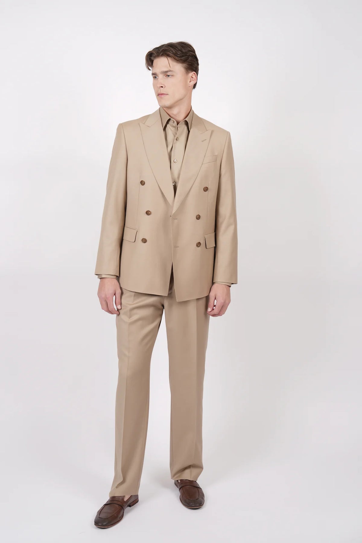 HARDY AMIES WIDE LEG WOOL MIX SUIT TROUSER PNTWL539