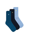 SCOTCH & SODA NON TERRY 3PK CREW SOCKS SS123279