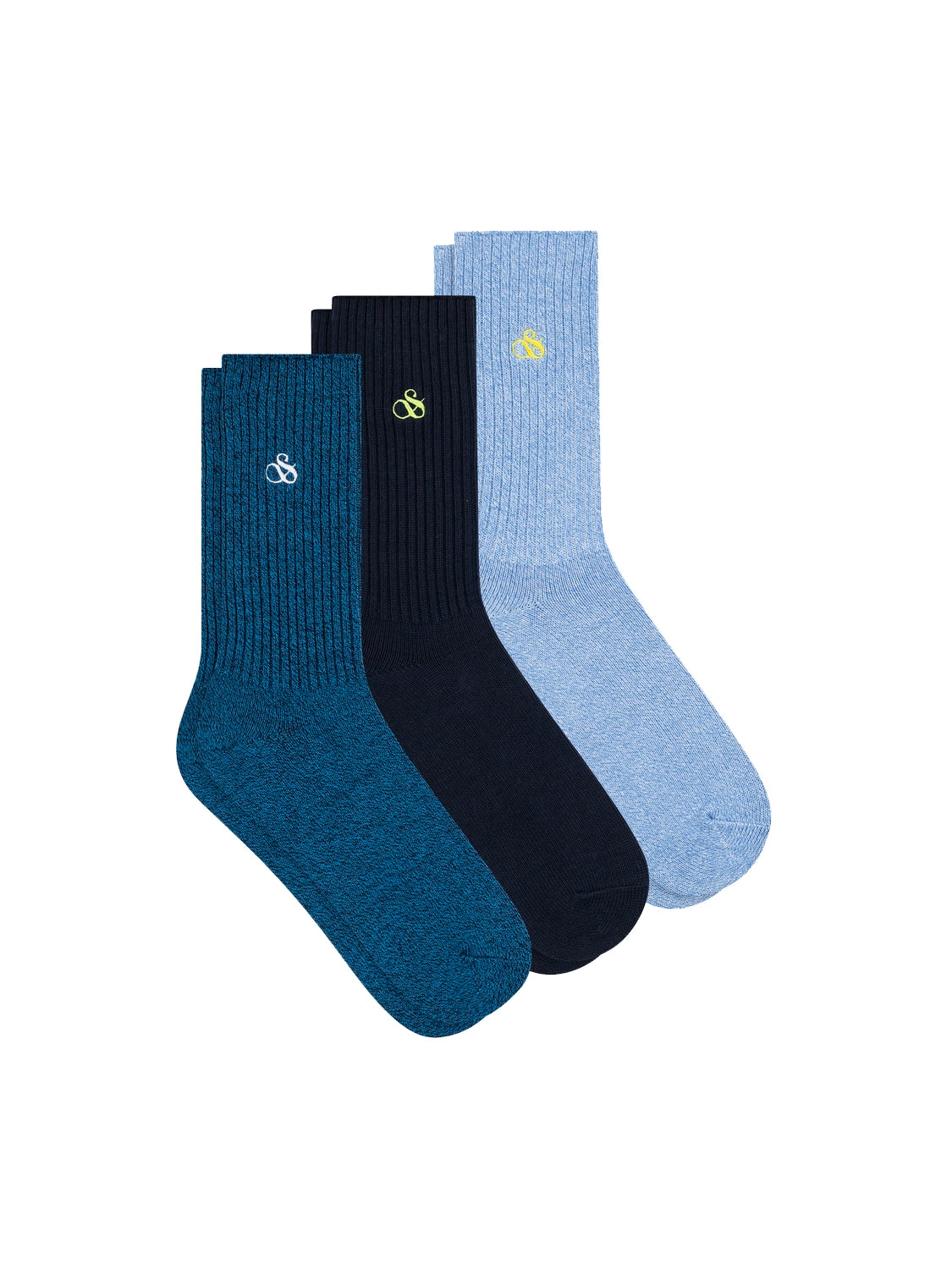 SCOTCH & SODA NON TERRY 3PK CREW SOCKS SS123279