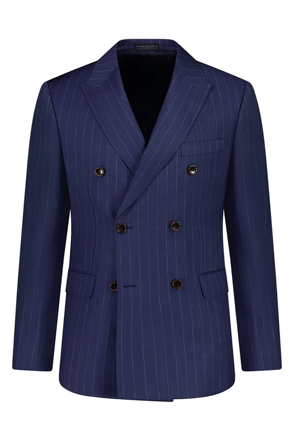 DOM BAGNATO TOMMASO 100% WOOL DOUBLE BREASTED PINSTRIPE SUIT JACKET FDU4174