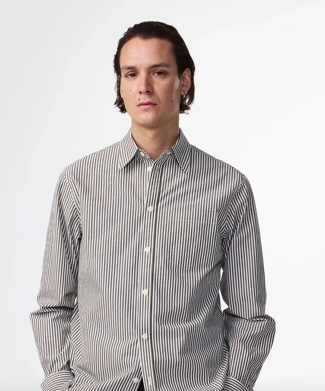 NN07 COLBY ORGANIC COTTON BD STRIPE OXFORD L/S SHIRT 5910