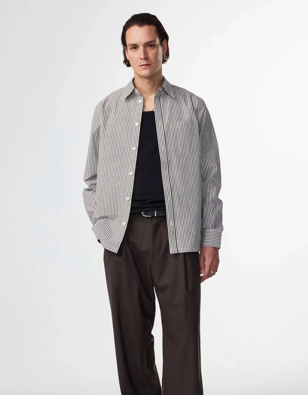 NN07 COLBY ORGANIC COTTON BD STRIPE OXFORD L/S SHIRT 5910