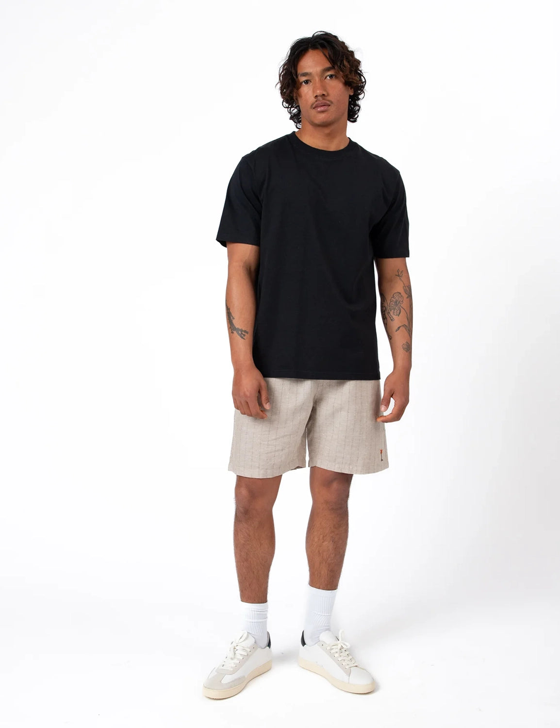 MR SIMPLE BURBANK ALOHA LINEN COTTON MIX SHORT M103622