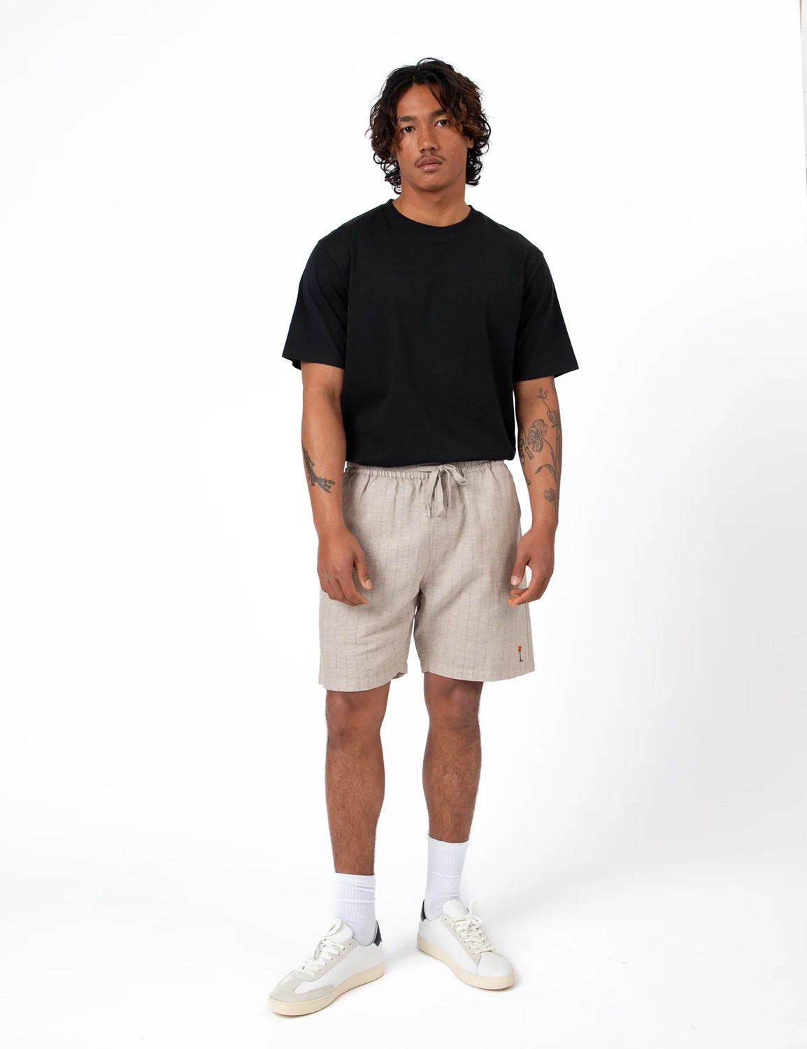 MR SIMPLE BURBANK ALOHA LINEN COTTON MIX SHORT M103622