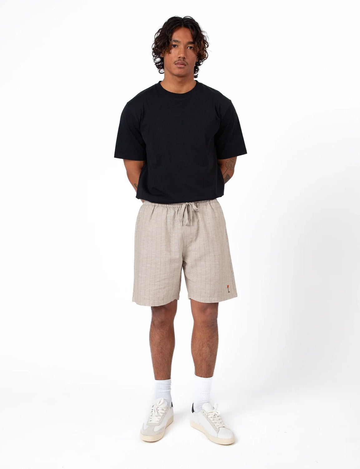 MR SIMPLE BURBANK ALOHA LINEN COTTON MIX SHORT M103622