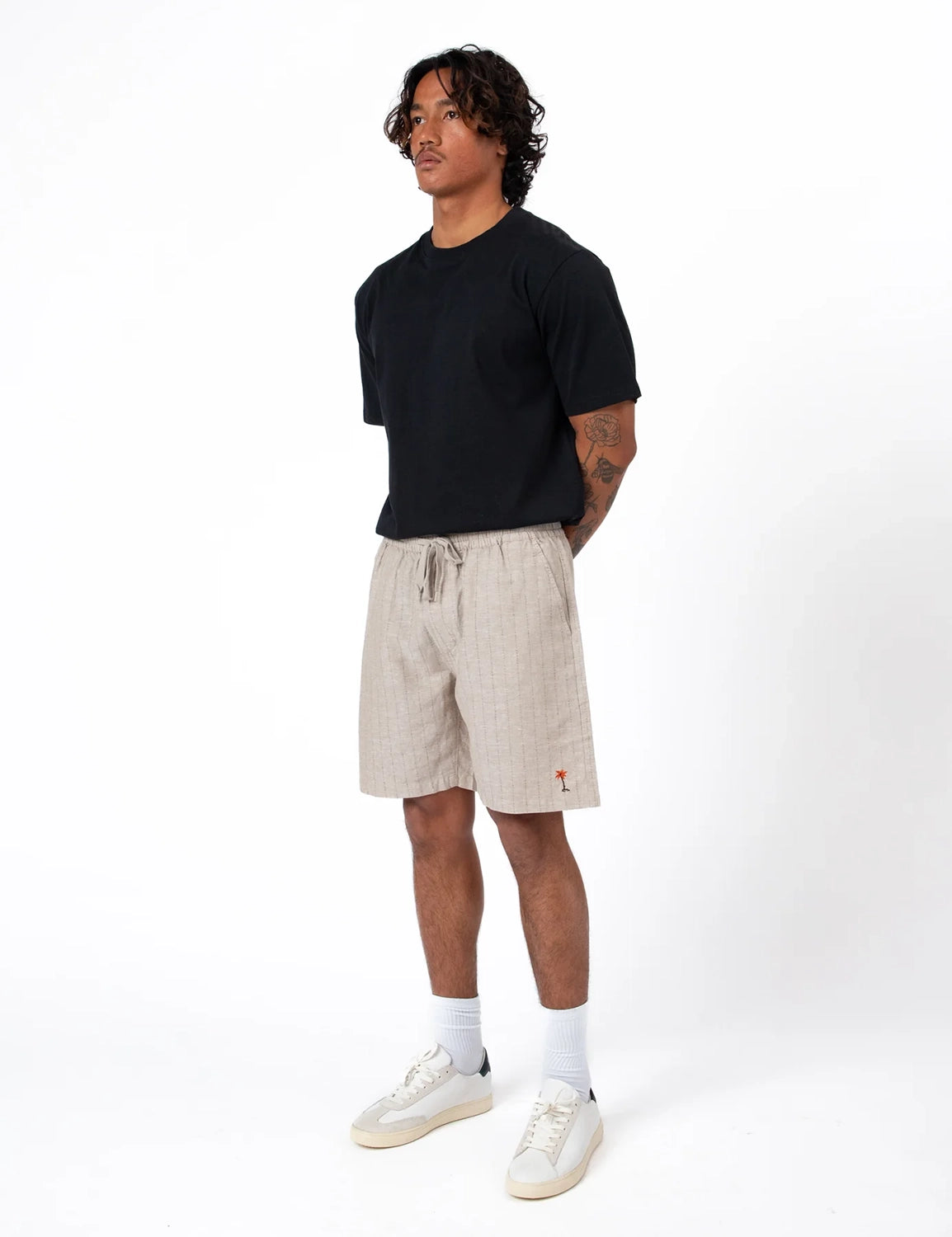 MR SIMPLE BURBANK ALOHA LINEN COTTON MIX SHORT M103622