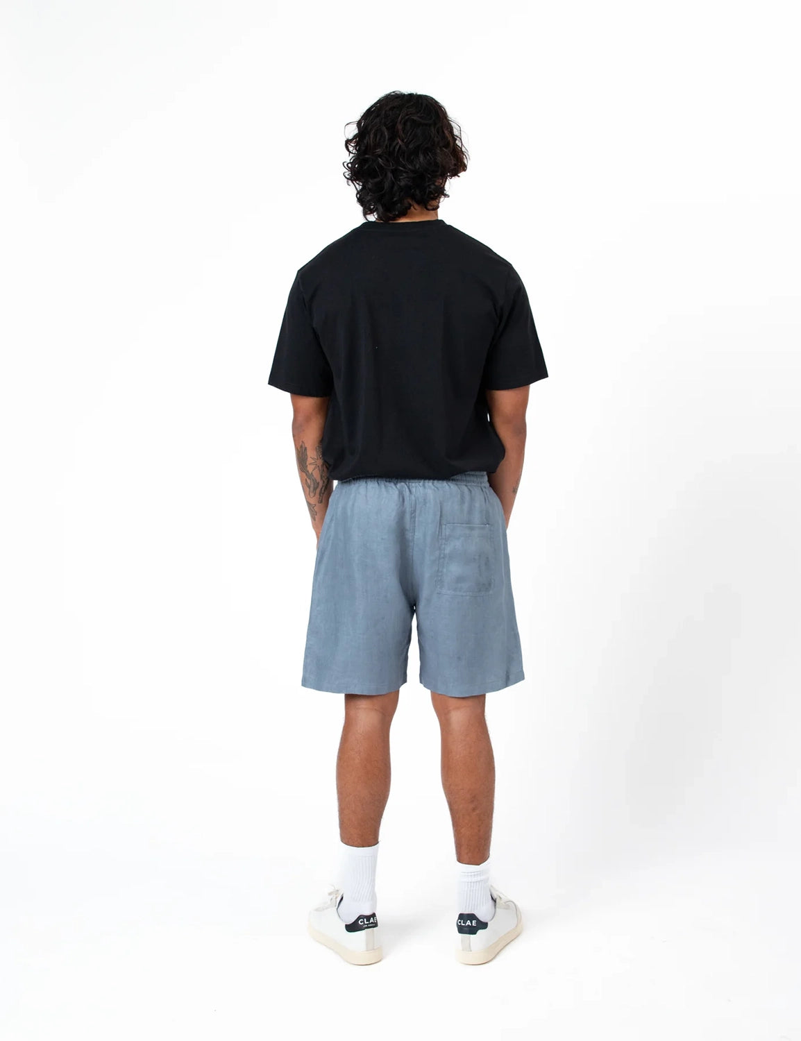 MR SIMPLE BURBANK LINEN HERRINGBONE SHORT M103716
