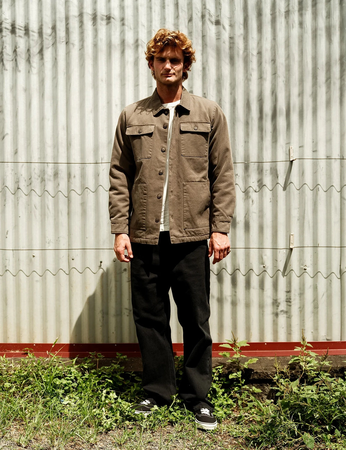 MR SIMPLE COTTON CANVAS STOCKYARD SHERPA JACKET M093416