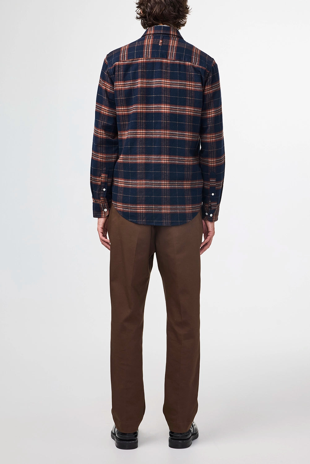 NN07 ARNE 100% COTTON FLANNEL L/S SLIM FIT CHECK SHIRT 5166