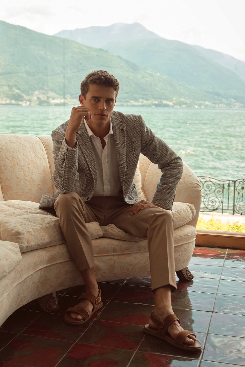 BUGATTI COTTON BLEND TEXTURED CHECK BLAZER 7981