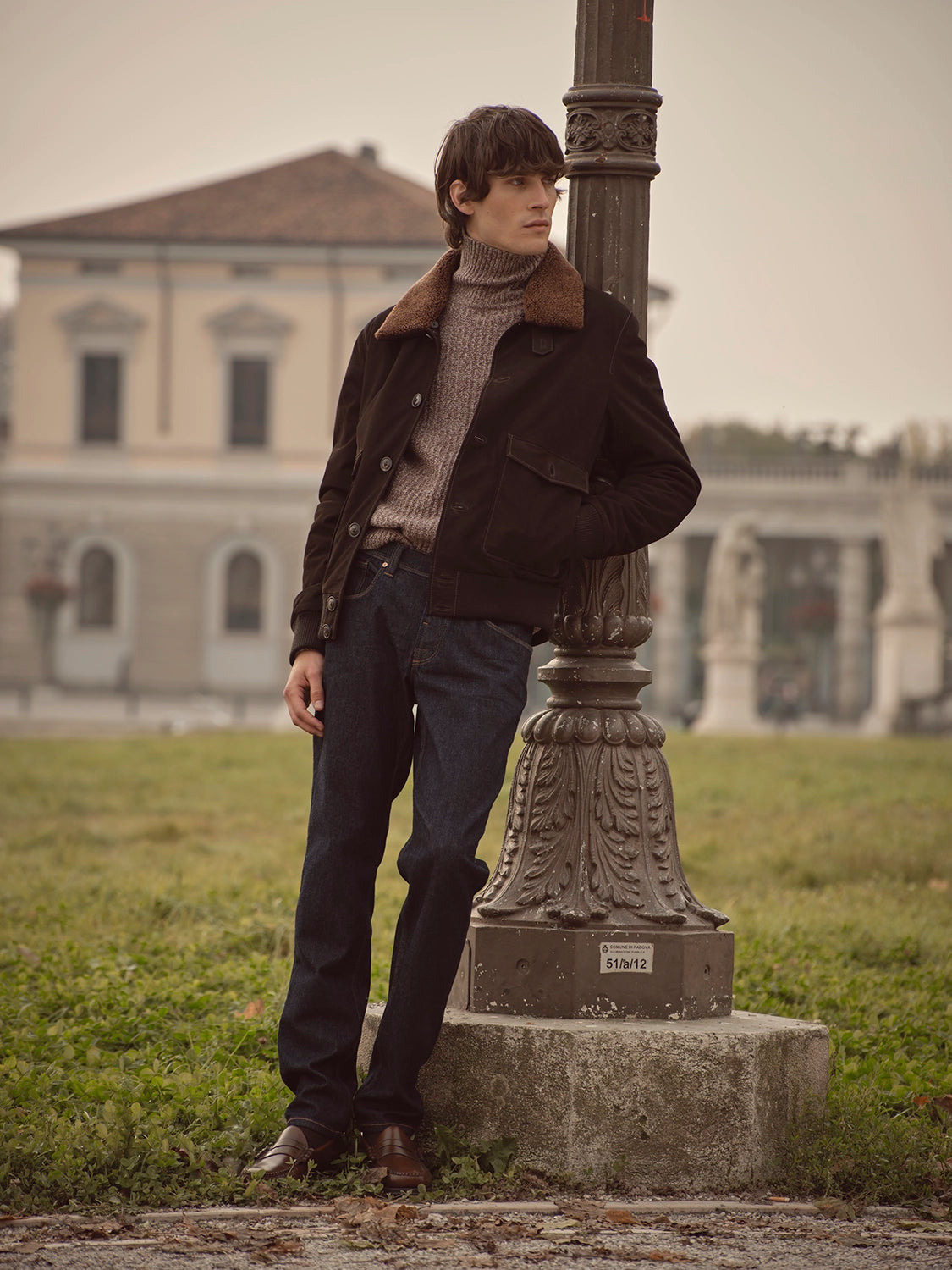 BUGATTI NUBUCK COW LEATHER SHERPA COLLAR JACKET 225105