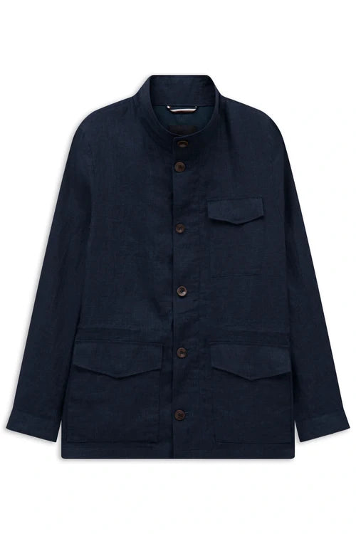 BUGATTI 100% LINEN UTILITY JACKET 11045