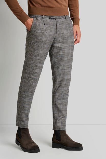 BUGATTI STRETCH TAPERED FIT POW CHECK TROUSER 46180