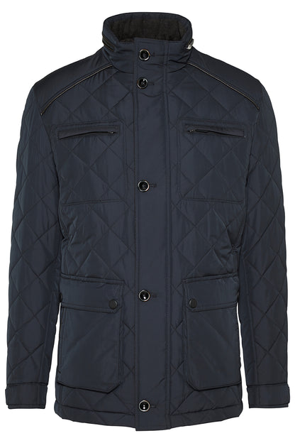 BUGATTI QUILTED LEATHER TRIM JACKET 49052