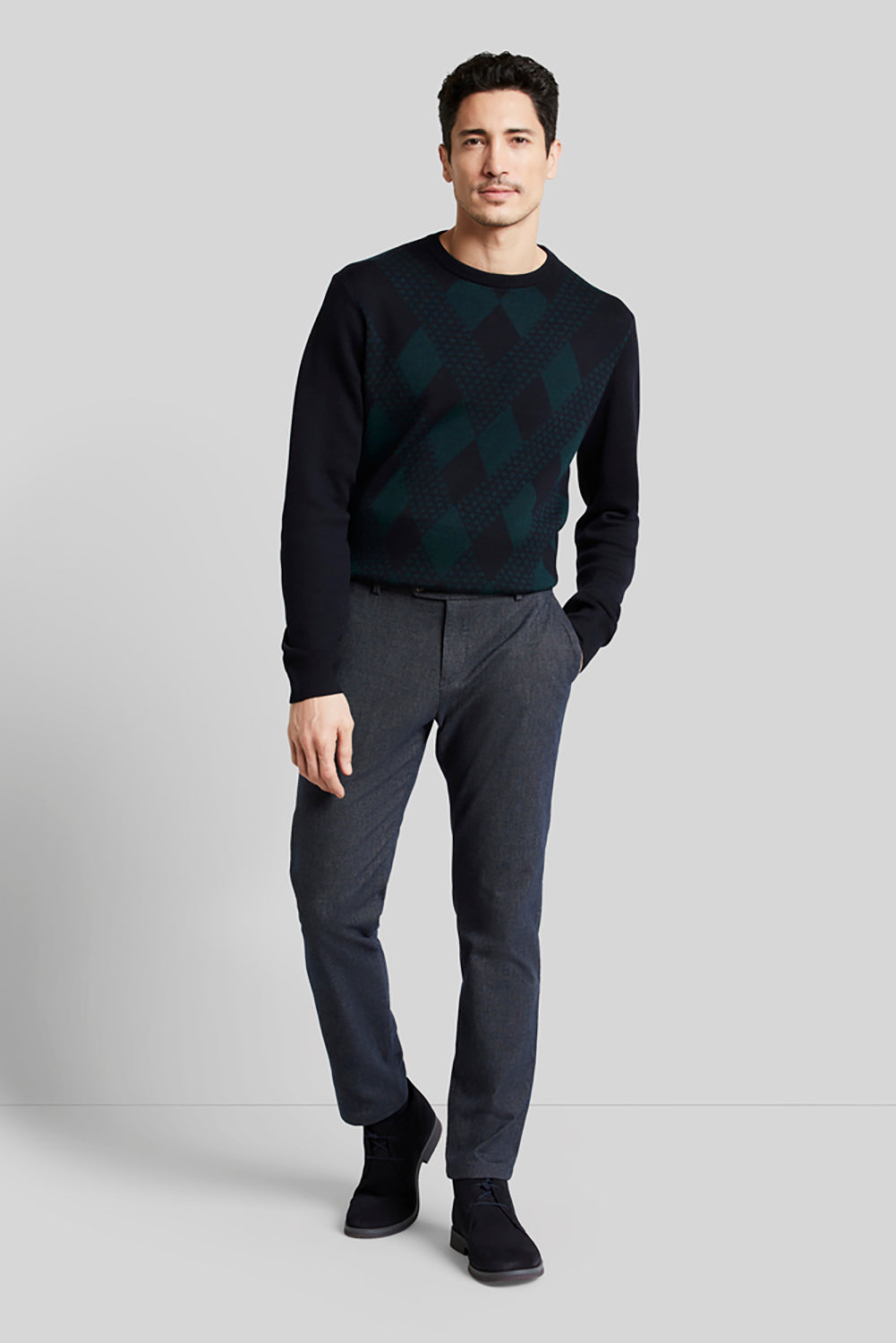BUGATTI STRETCH TEXTURED COTTON MODERN FIT CHINO 46112