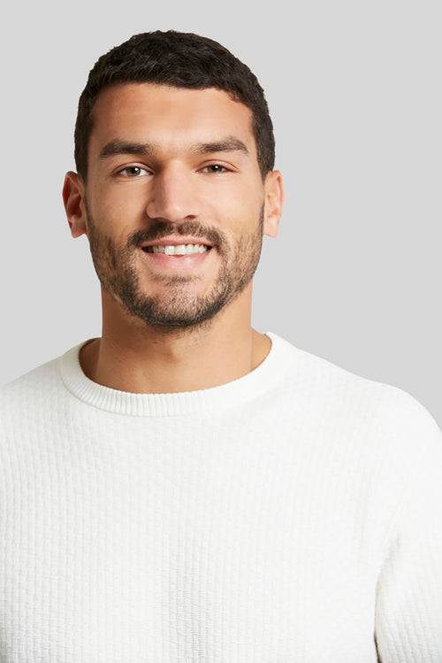 BUGATTI COTTON CASHMERE CREW NECK KNIT 45521