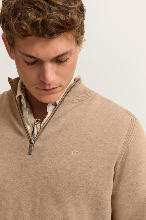 BUGATTI COTTON 1/4 ZIP KNIT 15510E