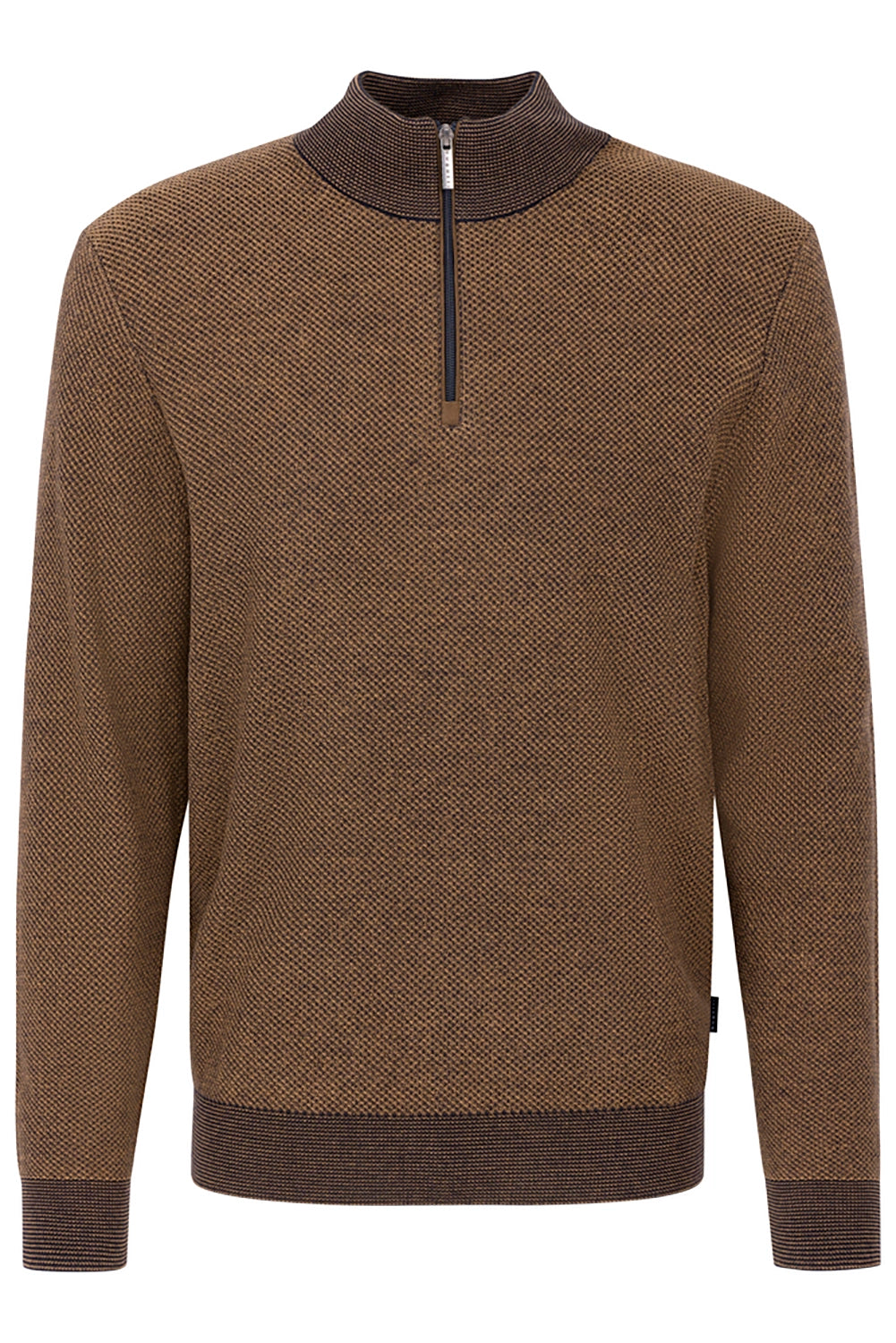 BUGATTI COTTON BLEND TEXTURED 1/4 ZIP NECK KNIT 65533BZ