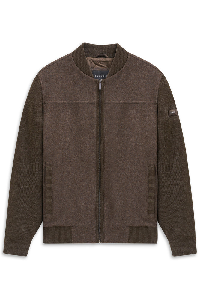 BUGATTI WOOL QUILTED ZIP BOMBER JACKET 46987
