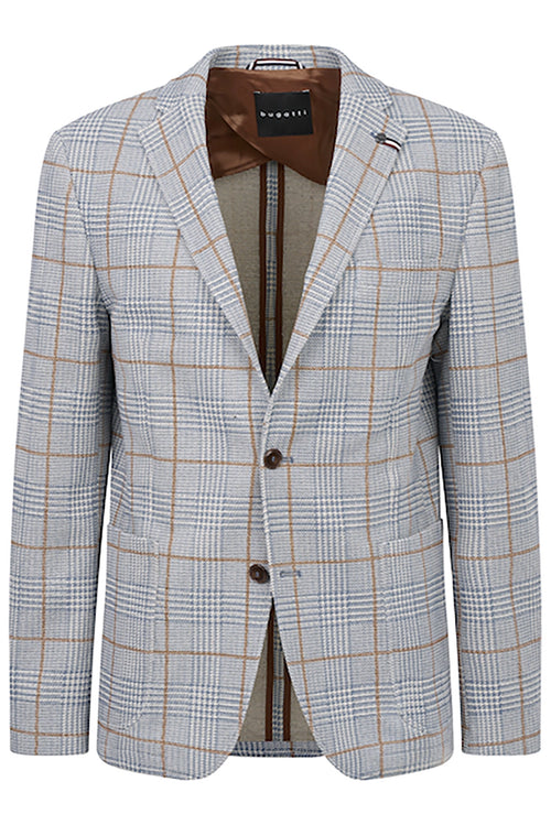 BUGATTI COTTON BLEND TEXTURED CHECK BLAZER 7981