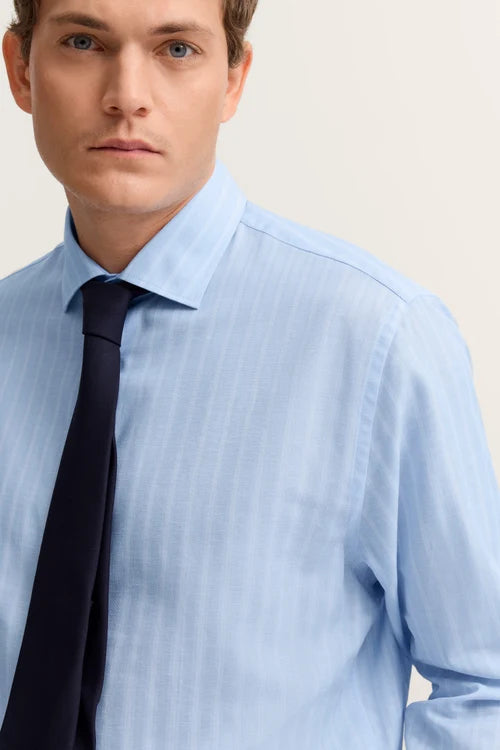 BUGATTI TENCEL LINEN MIX L/S SHIRT 18716E