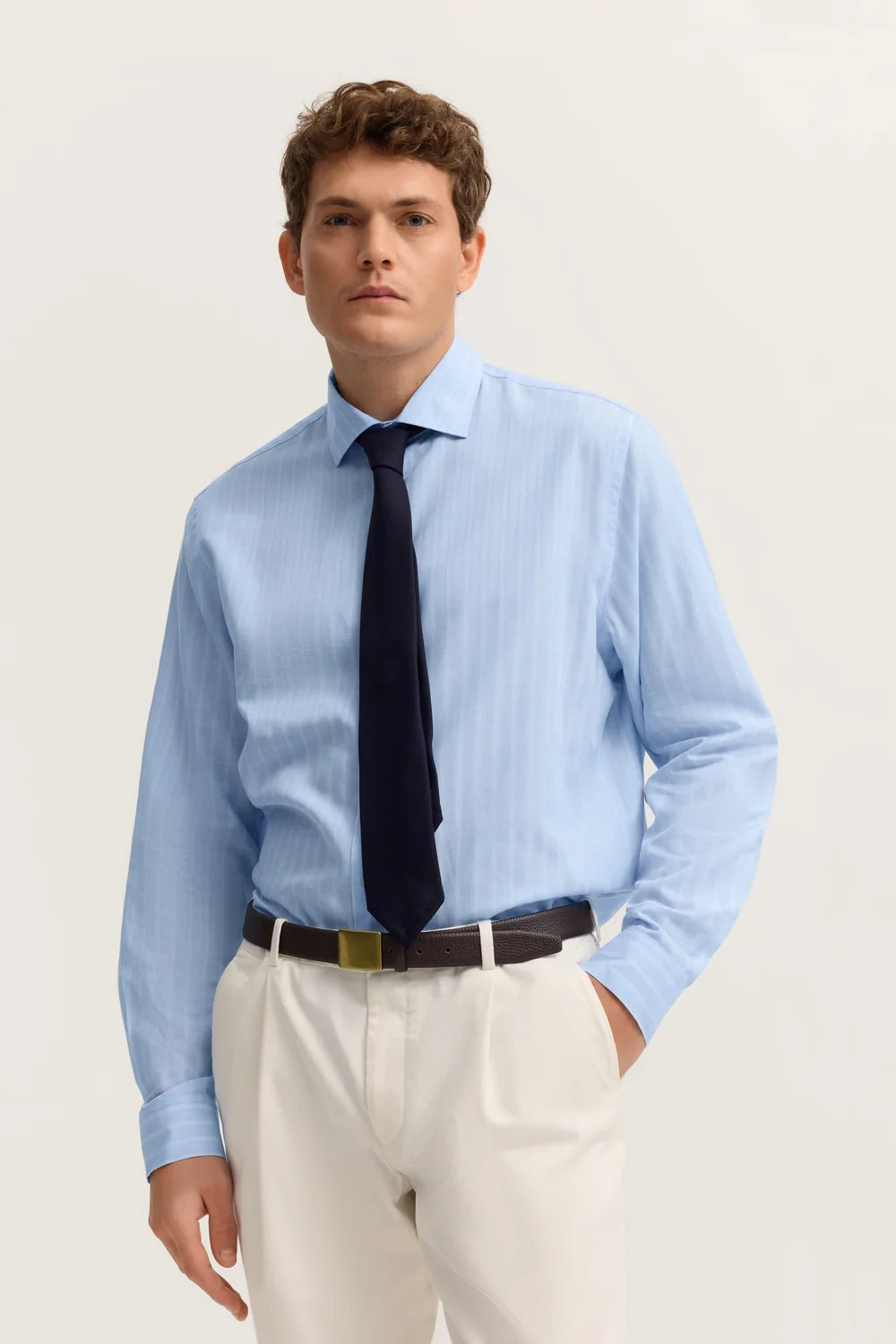 BUGATTI TENCEL LINEN MIX L/S SHIRT 18716E