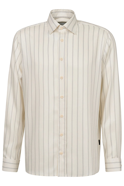 BUGATTI 100% SOFT LYOCELL STRIPE L/S SHIRT 9150