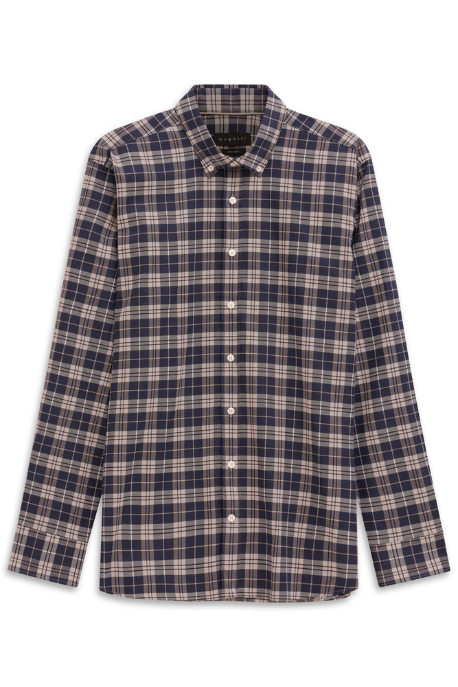 BUGATTI SOFT COTTON L/S CHECK SHIRT 46927